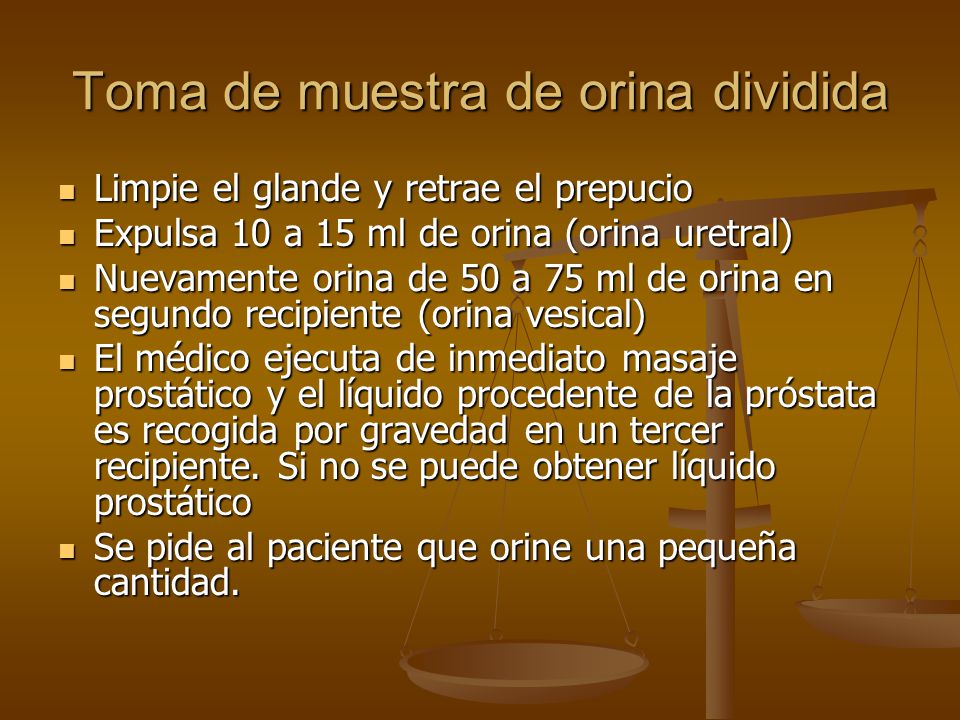 Chorro de orina dividido